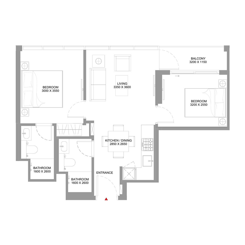 2 Bedrooms