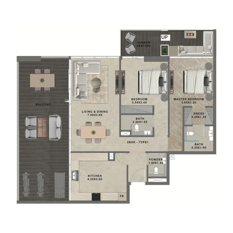 2 Bedrooms