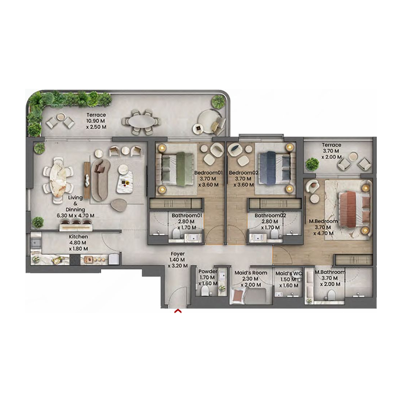 3 Bedrooms