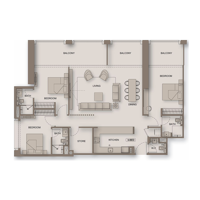 3 Bedrooms