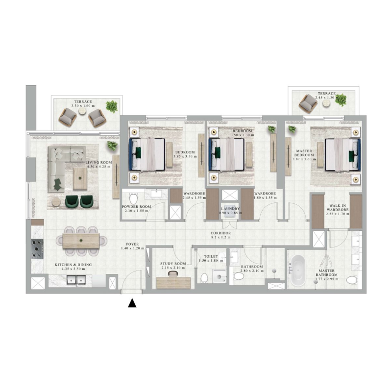 3 Bedrooms