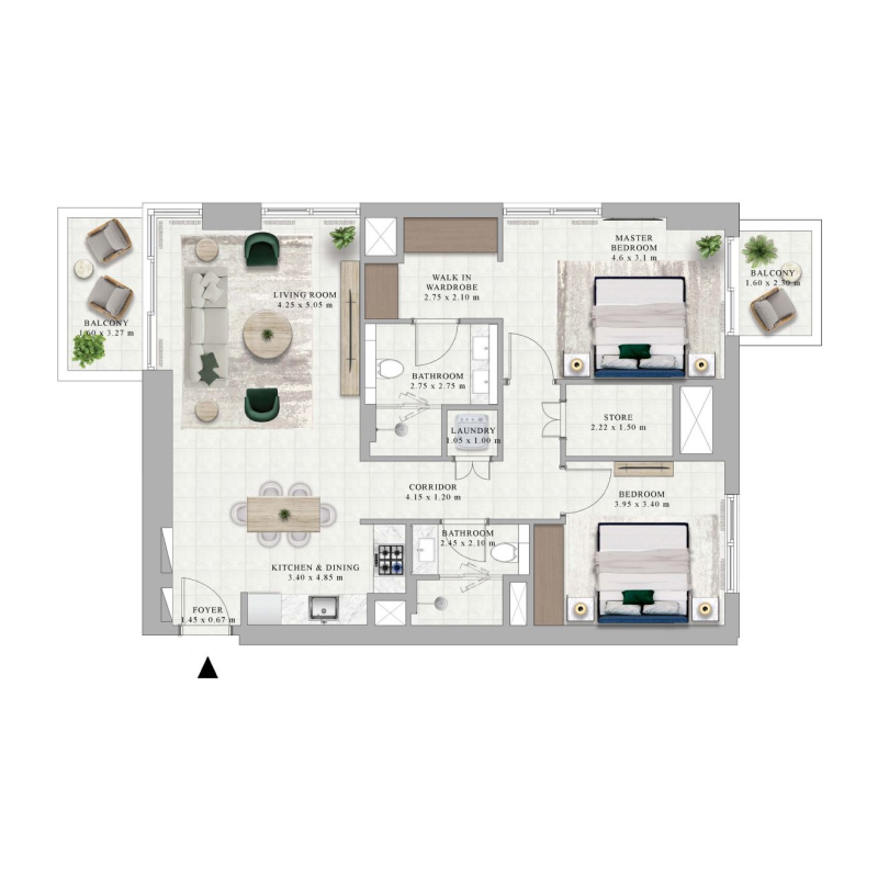 2 Bedrooms