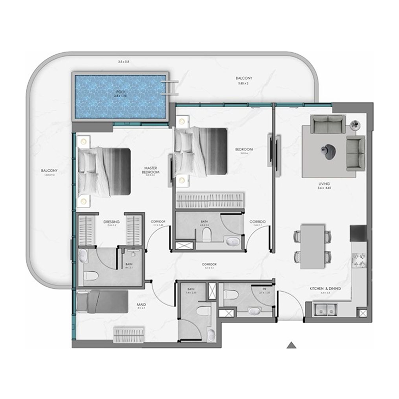 2 Bedrooms