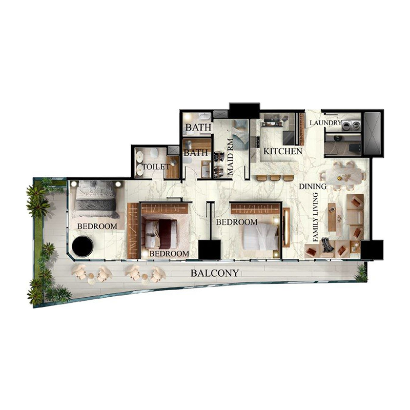 3 Bedrooms