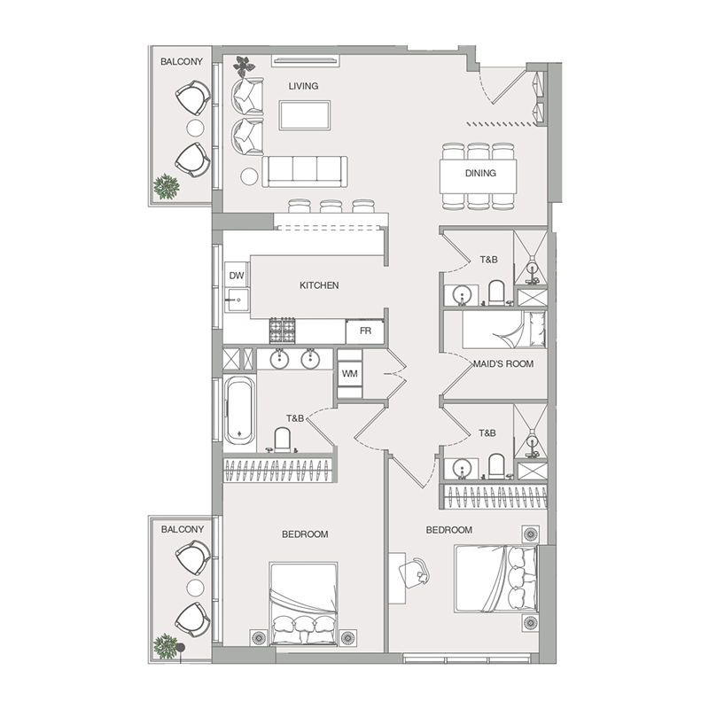 2 Bedrooms