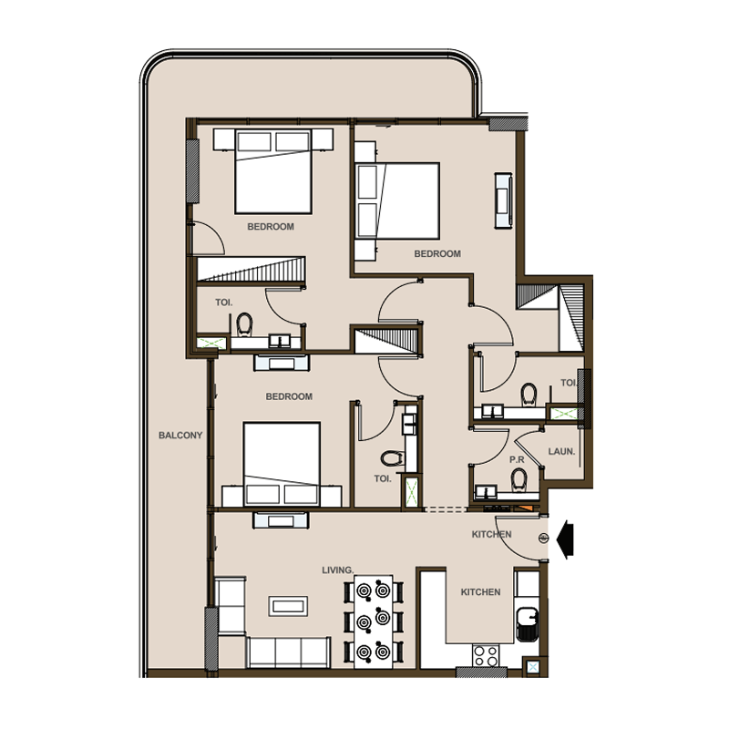 3 Bedrooms