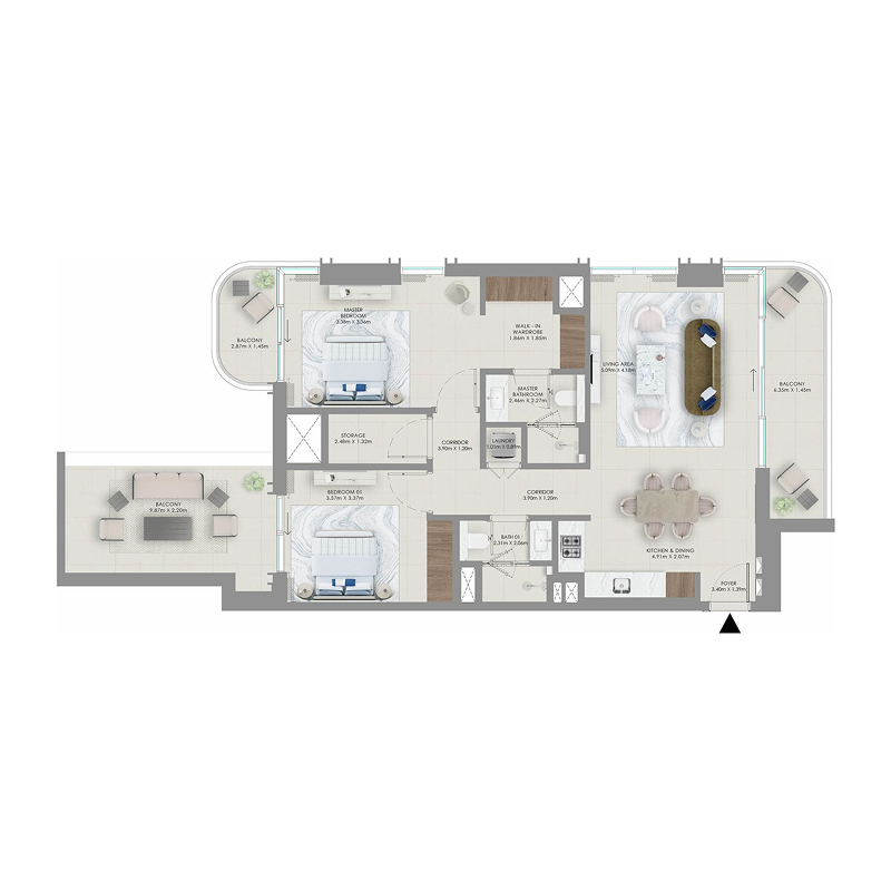 2 Bedrooms