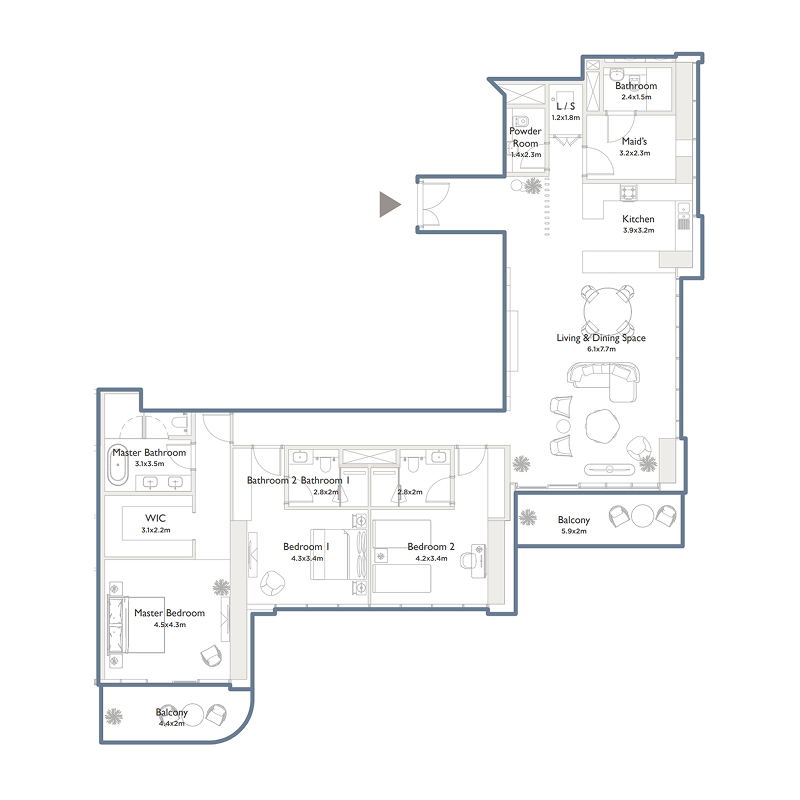 3 Bedrooms