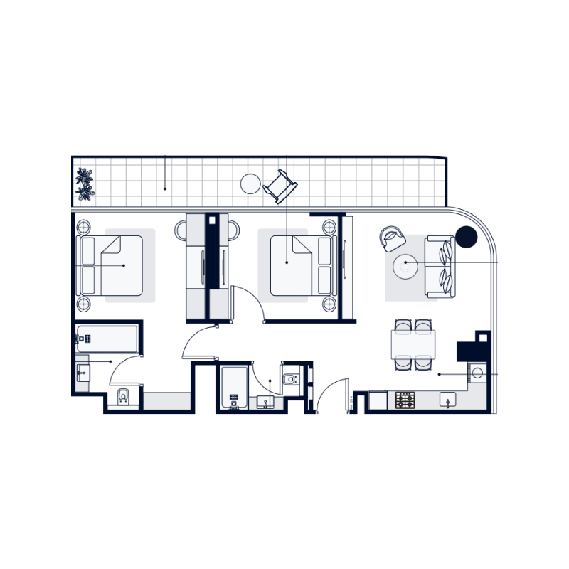 2 Bedrooms