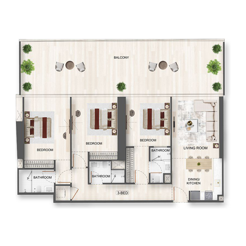 3 Bedrooms