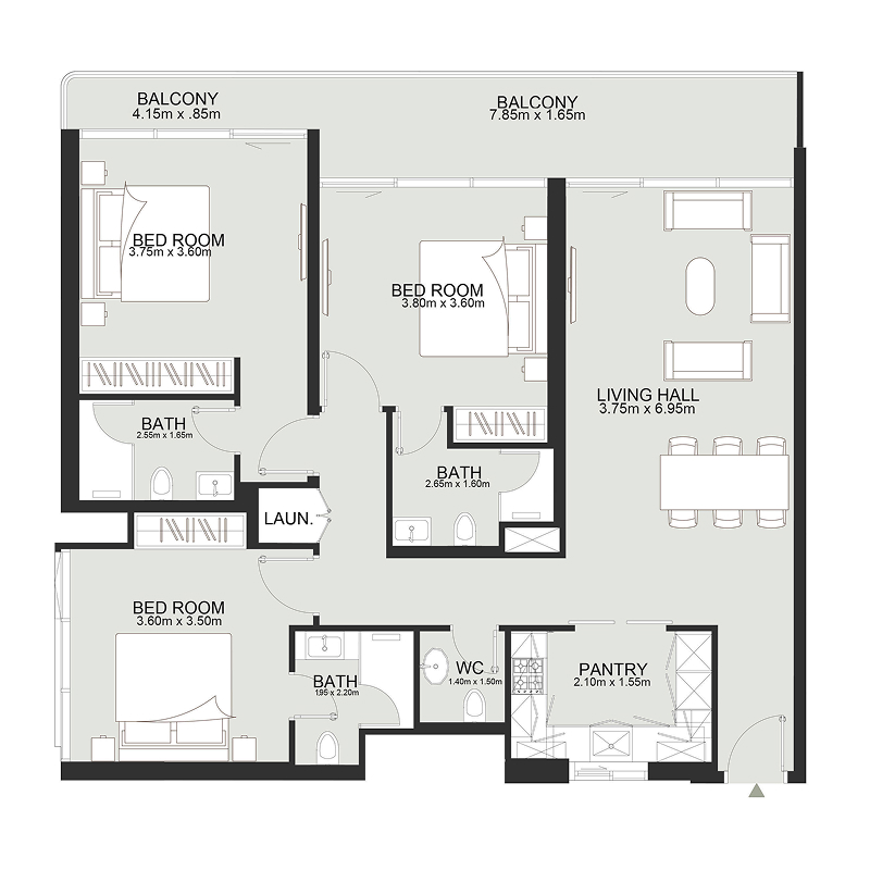 3 Bedrooms