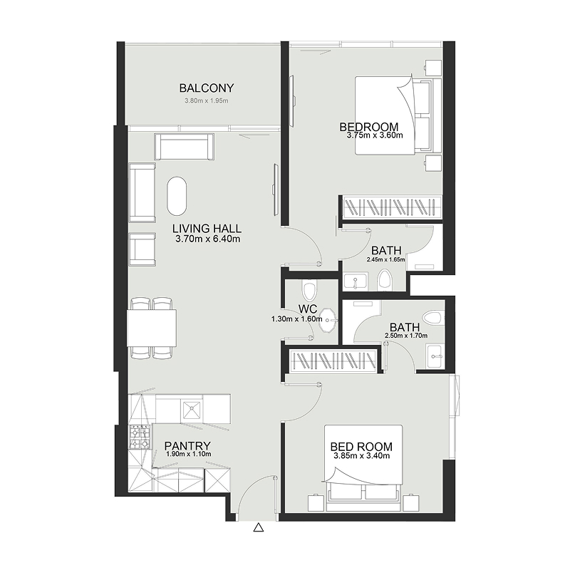 2 Bedrooms
