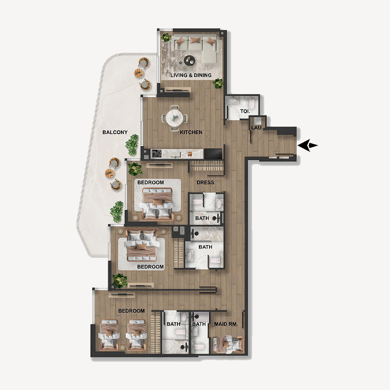 3 Bedrooms