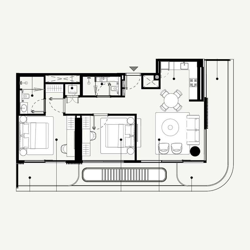 2 Bedrooms