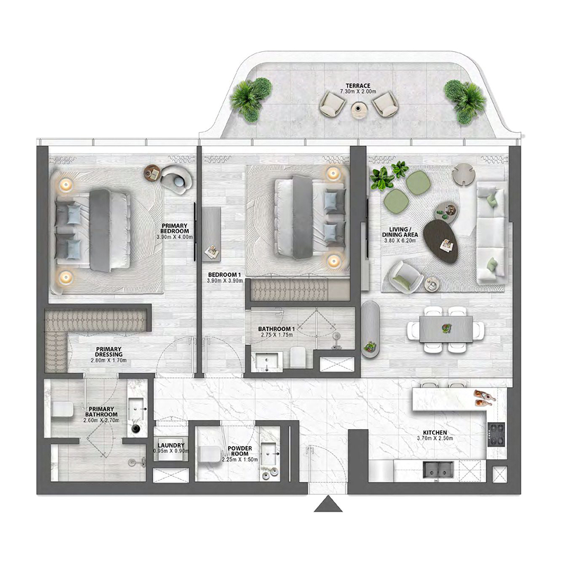 2 Bedrooms
