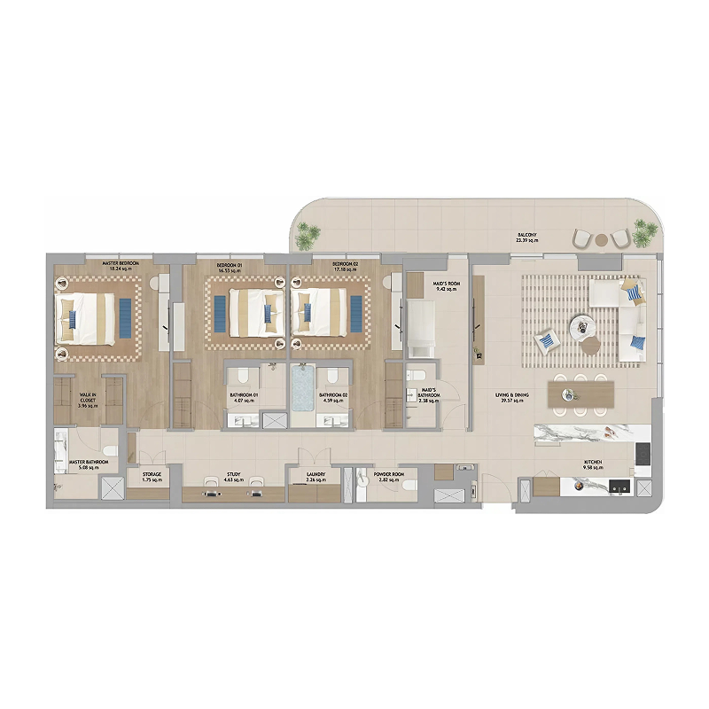 3 Bedrooms