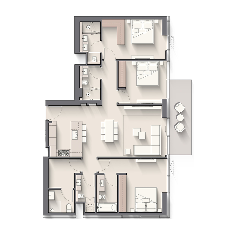 3 Bedrooms