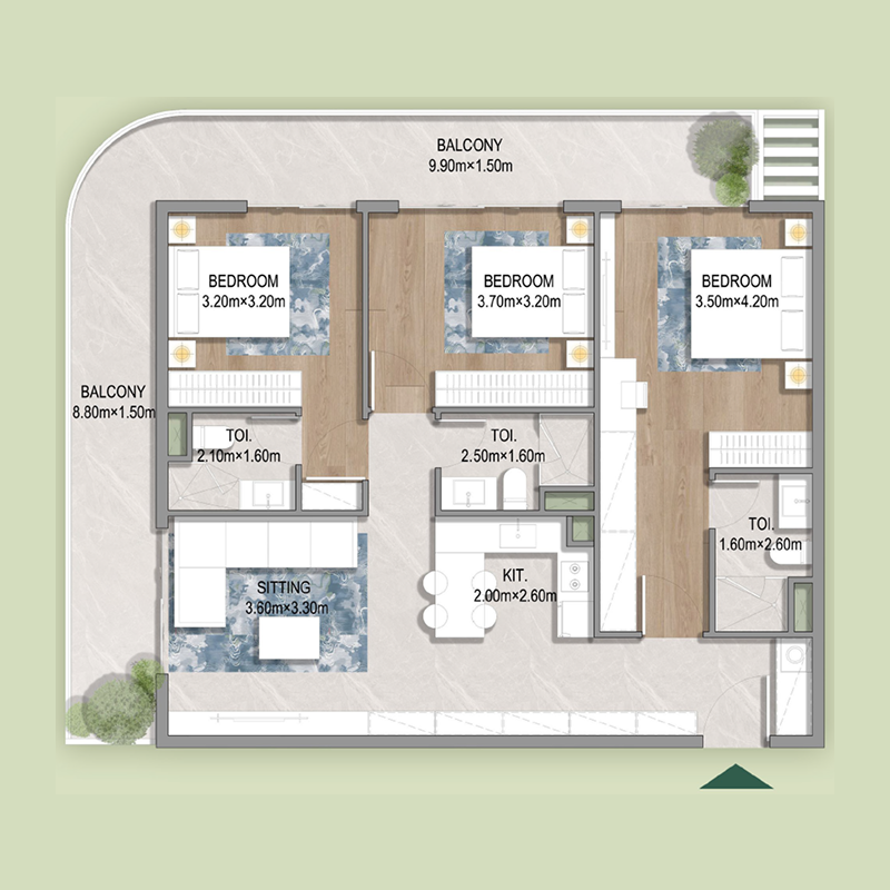 3 Bedrooms