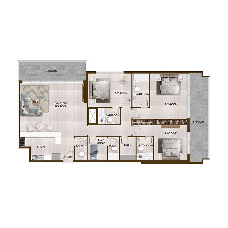 3 Bedrooms
