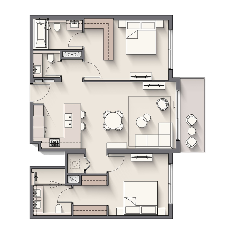2 Bedrooms