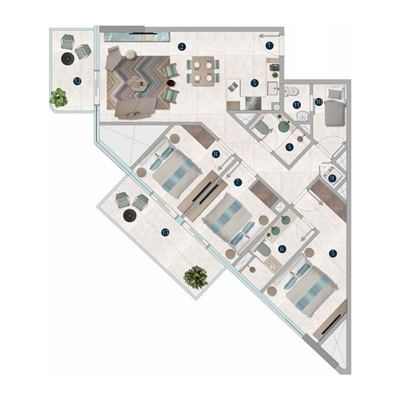 3 Bedrooms