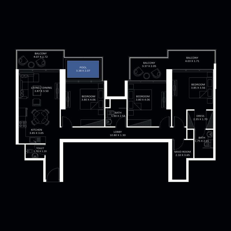 3 Bedrooms