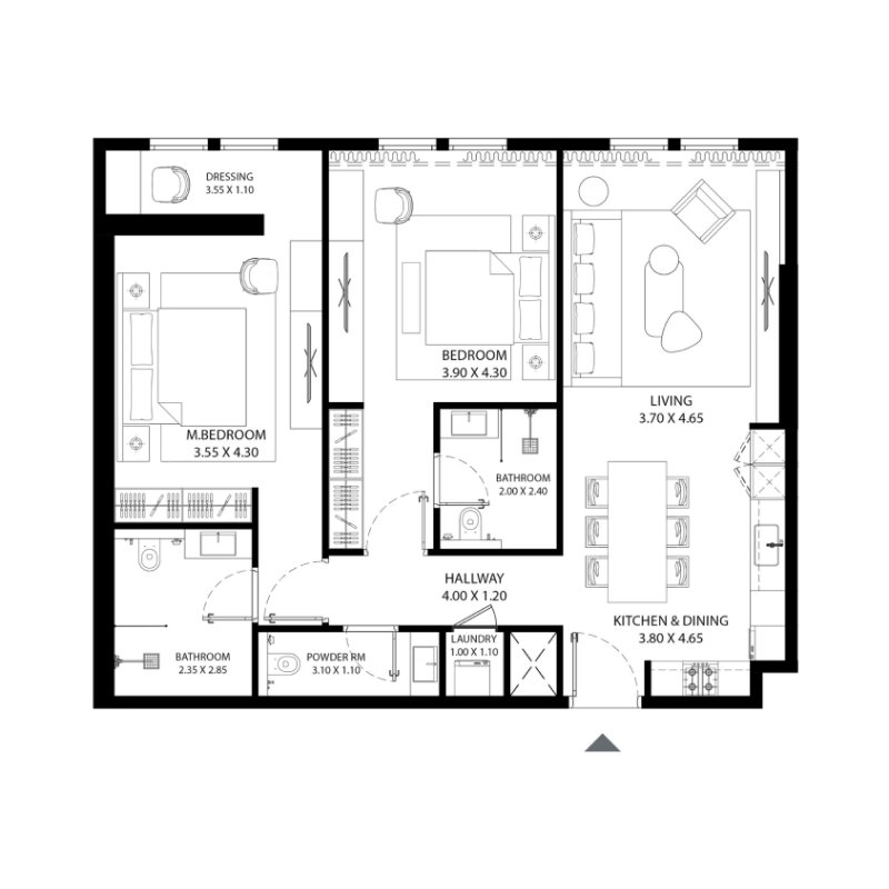 2 Bedrooms
