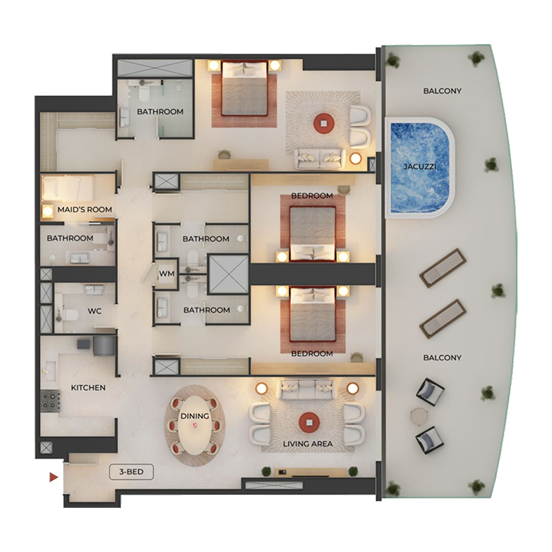 3 Bedrooms