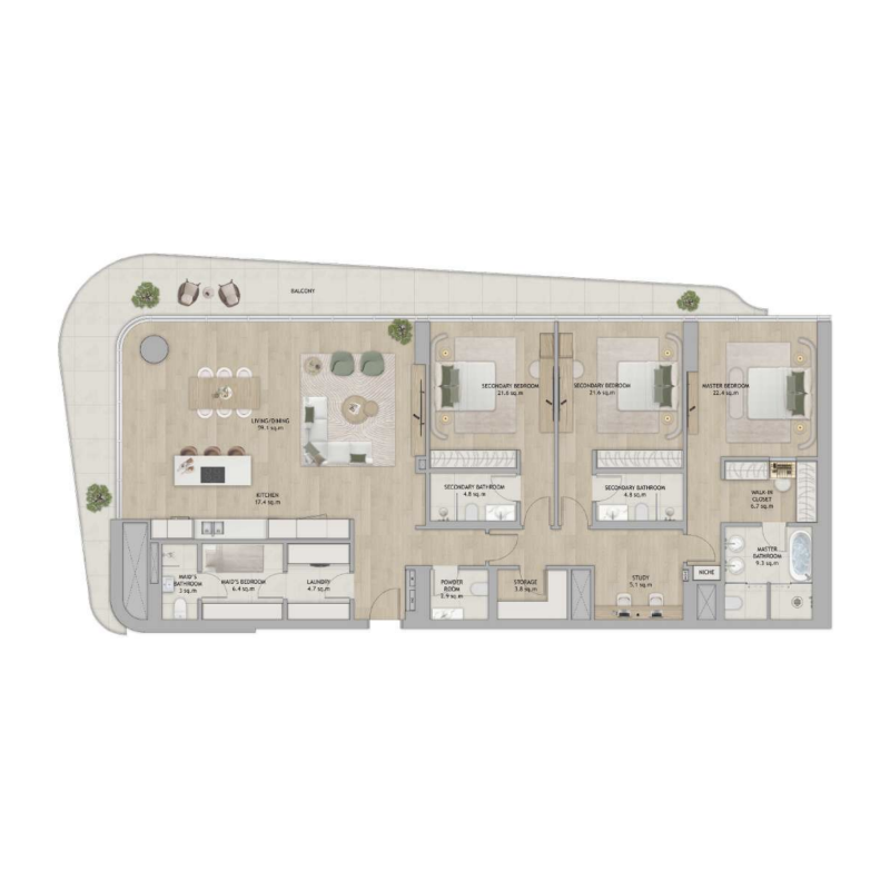 3 Bedrooms