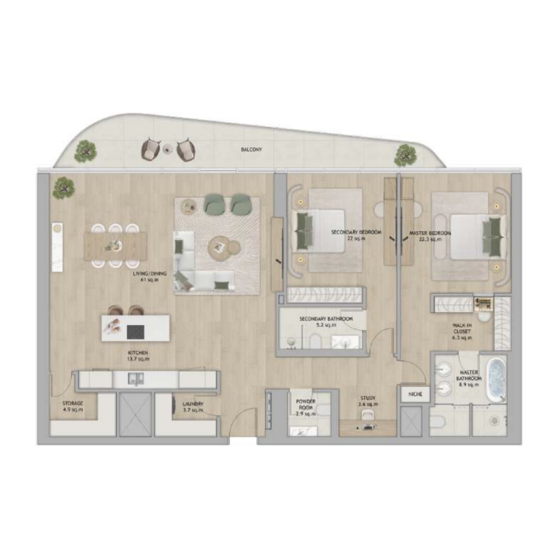 2 Bedrooms