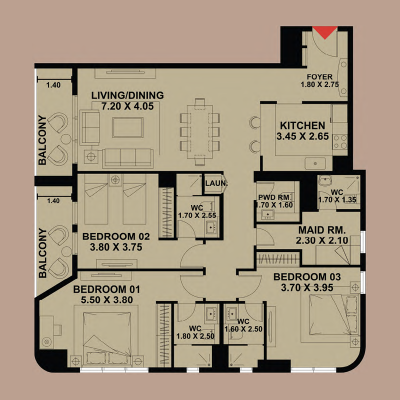 3 Bedrooms