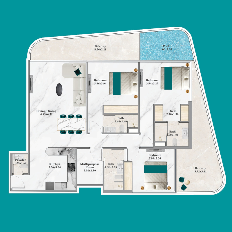 4 Bedrooms