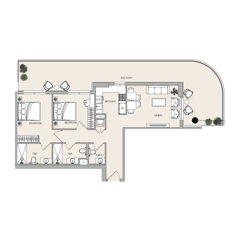 2 Bedrooms