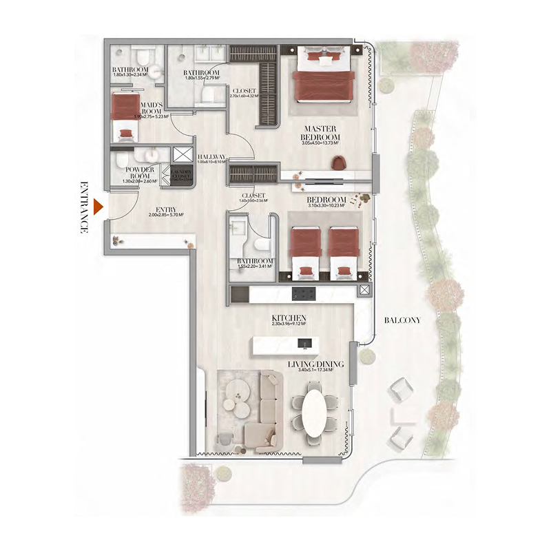 3 Bedrooms