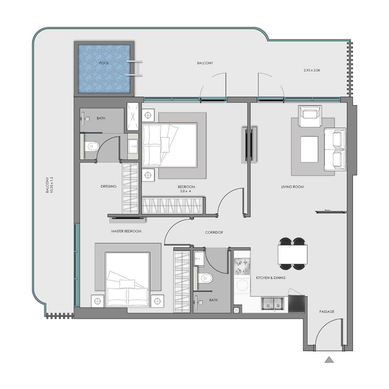 2 Bedrooms
