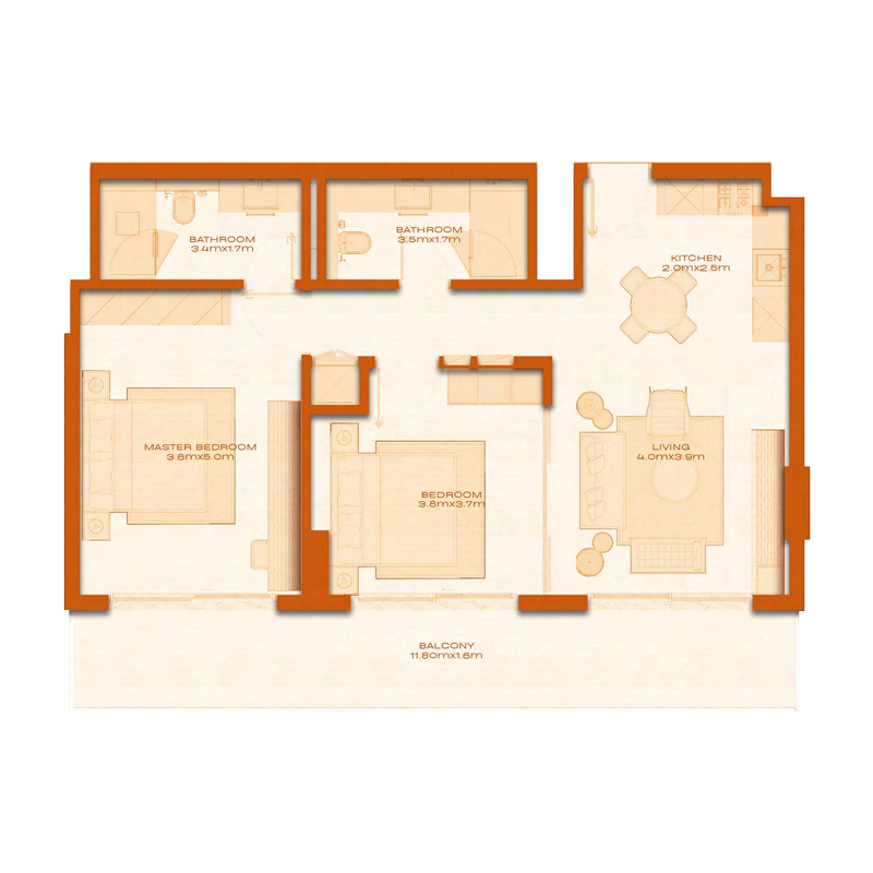 2 Bedrooms