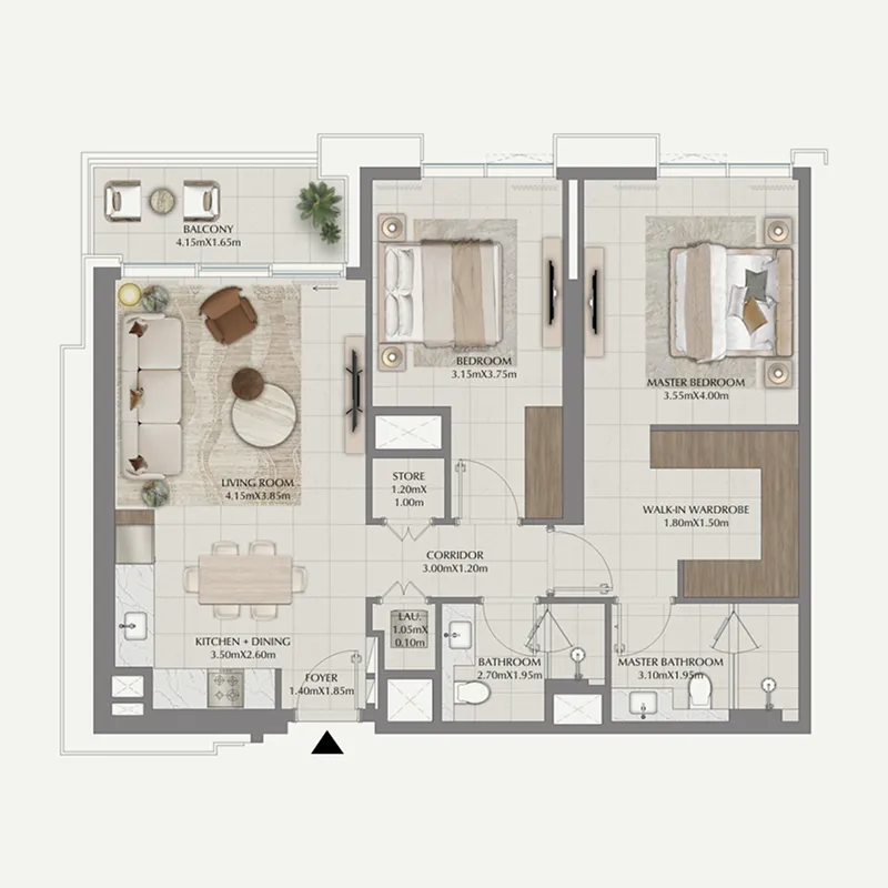 2 Bedrooms