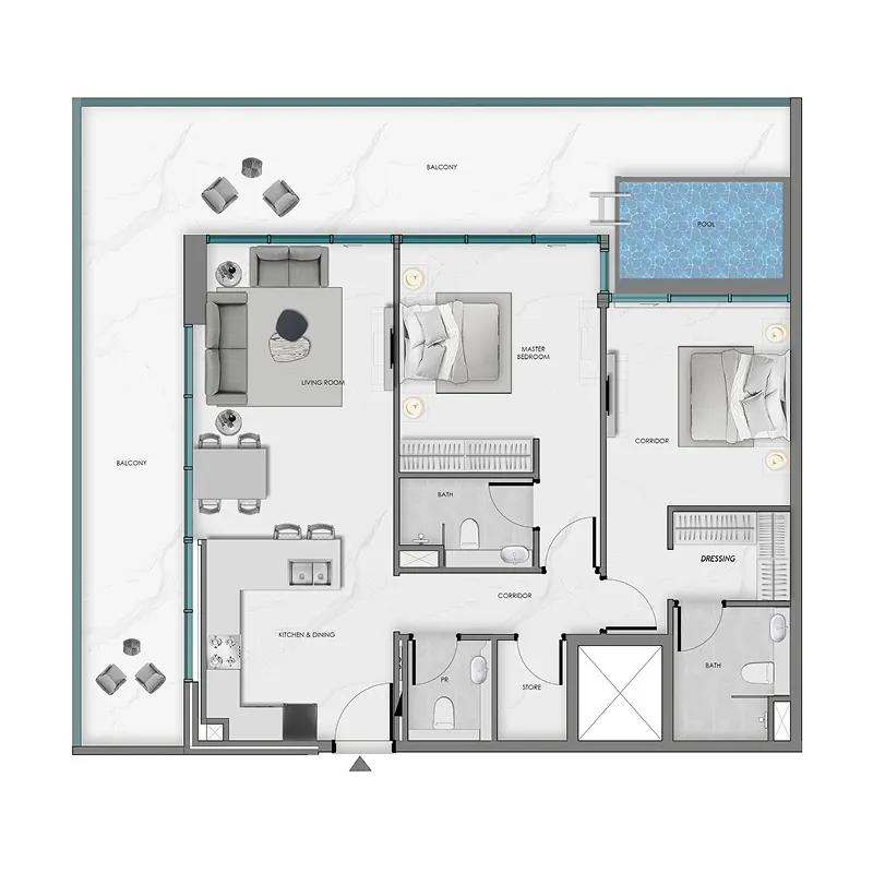 2 Bedrooms