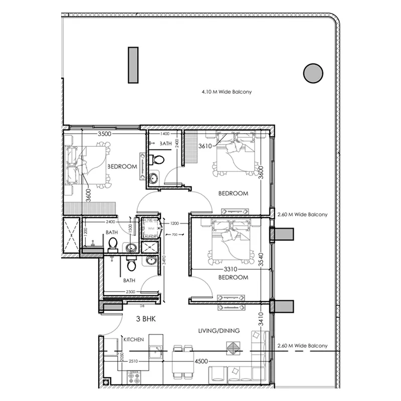 3 Bedrooms