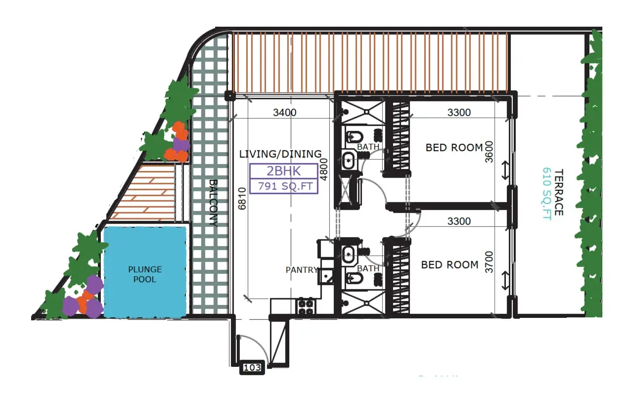 2 Bedrooms