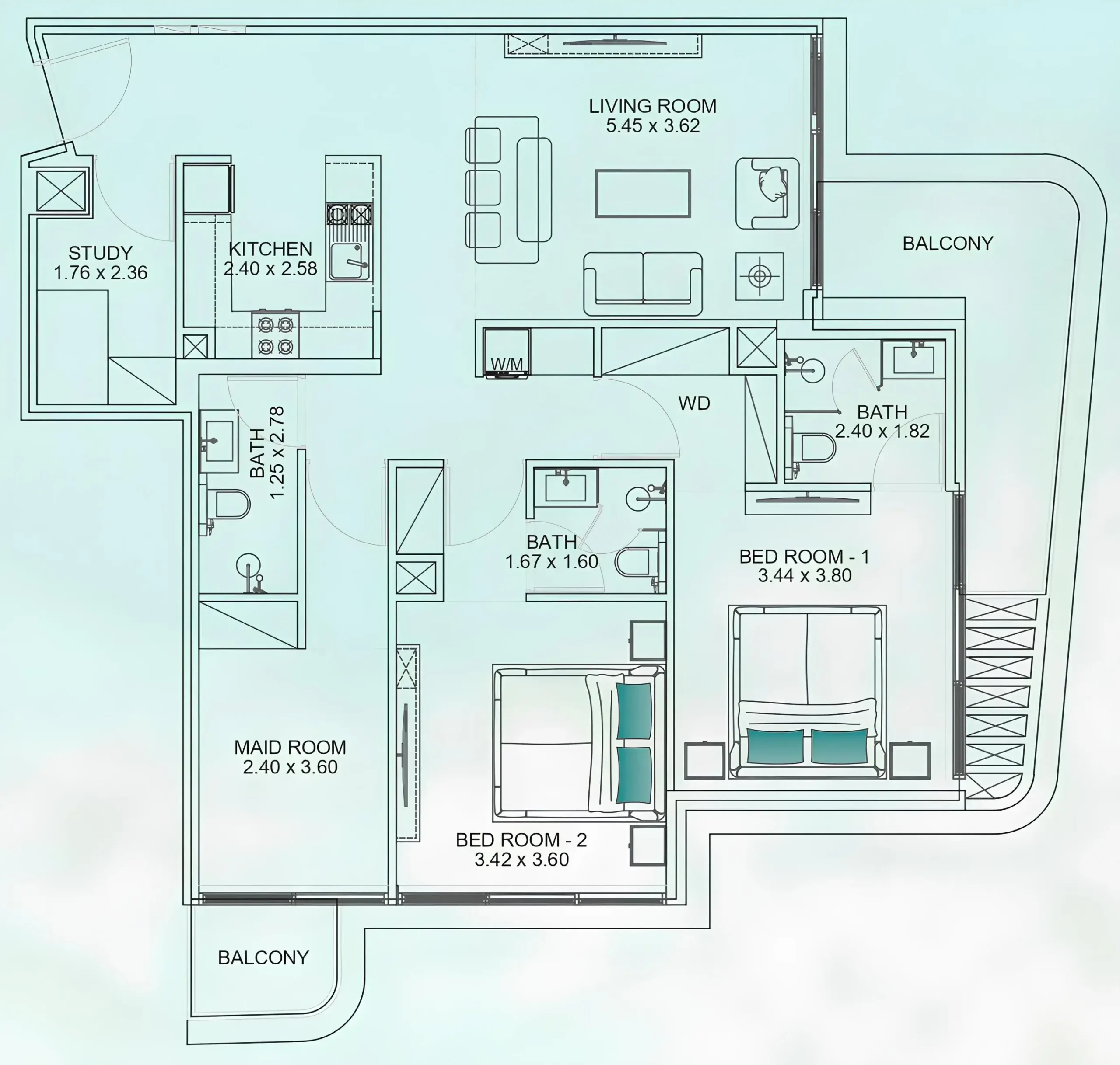 2 Bedrooms