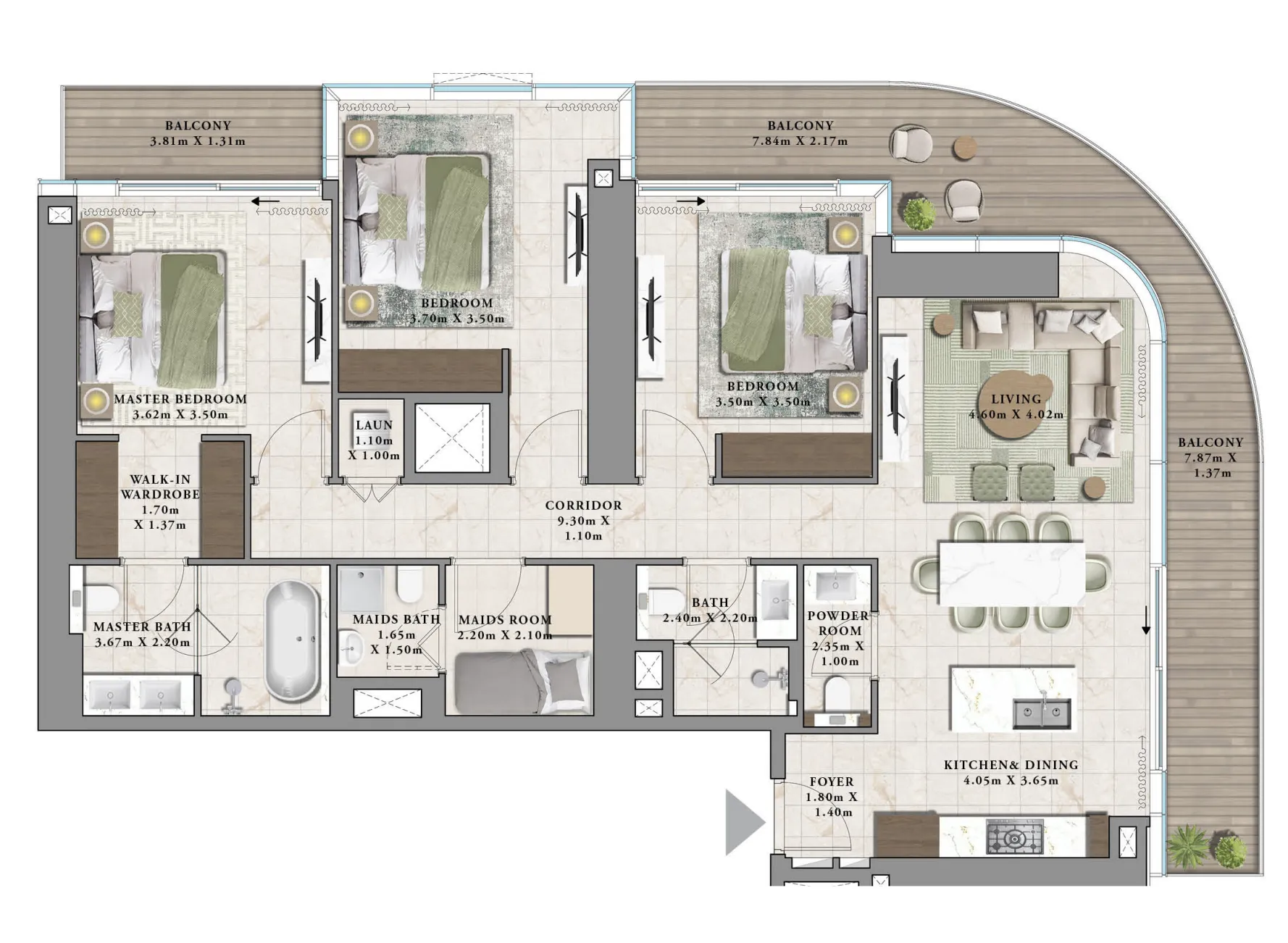 3 Bedrooms