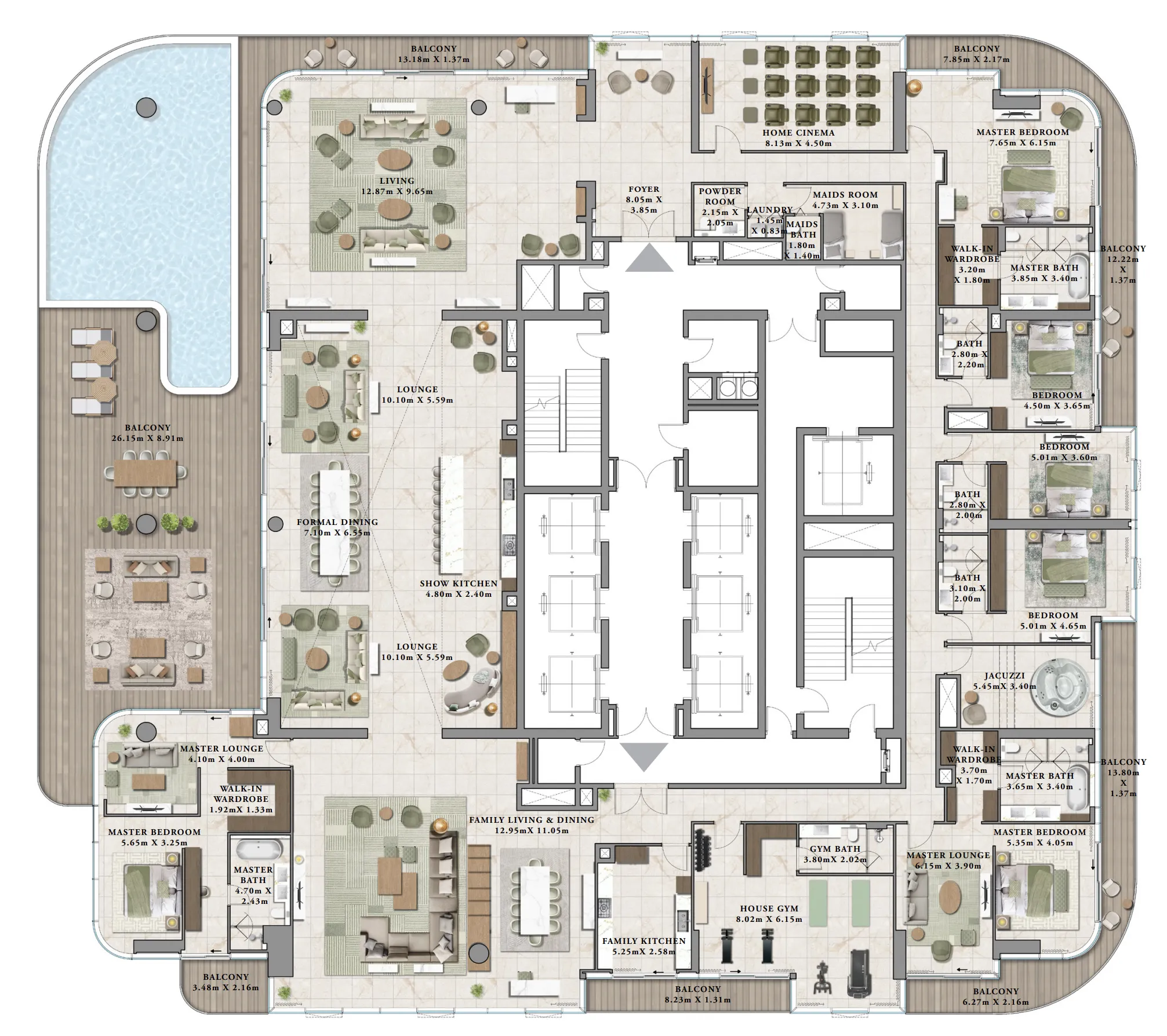 6 Bedrooms