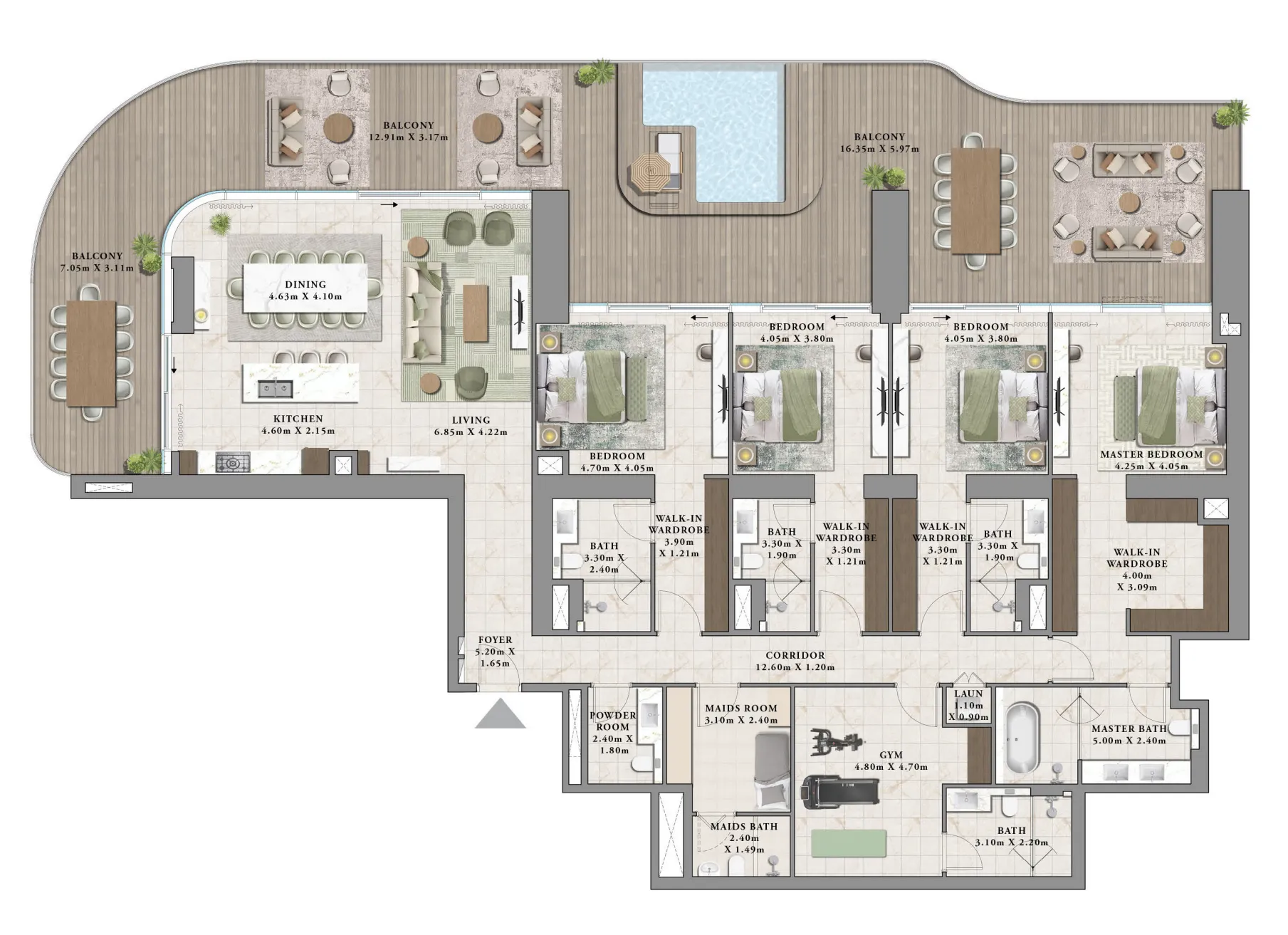 4 Bedrooms