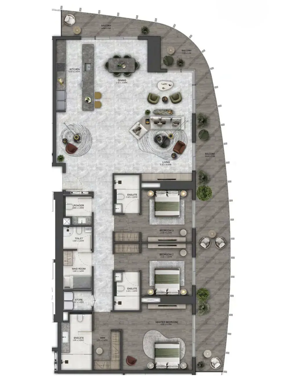 3 Bedrooms