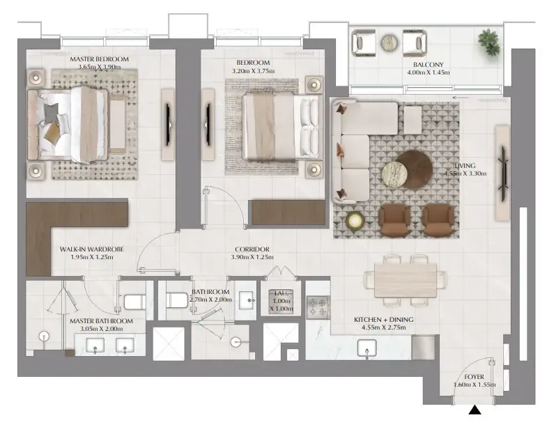 2 Bedrooms
