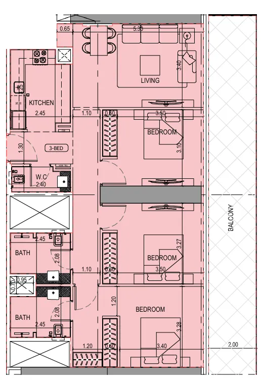 3 Bedrooms