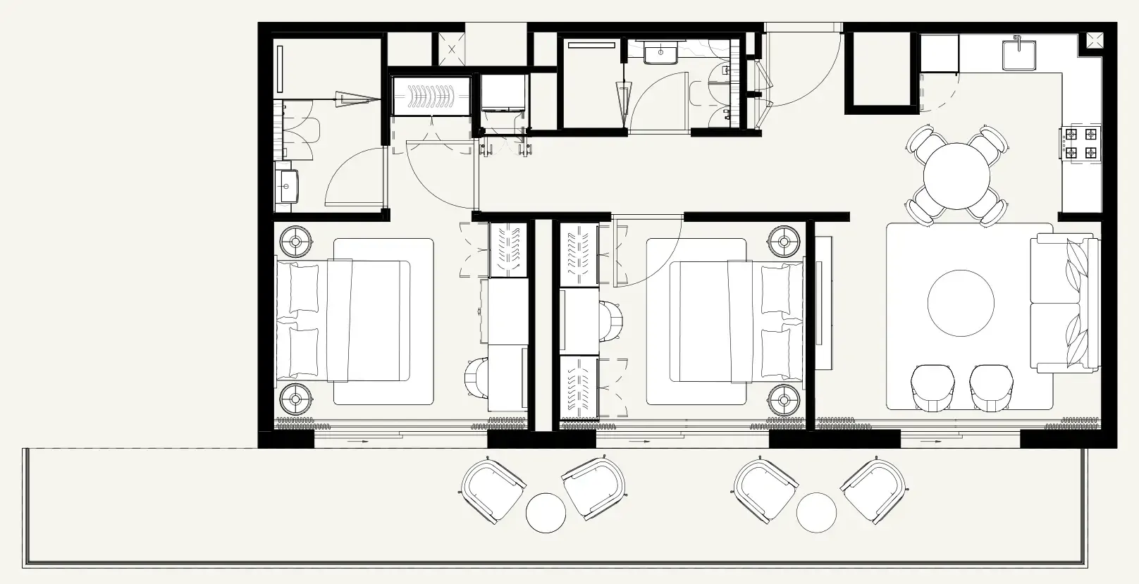 2 Bedrooms