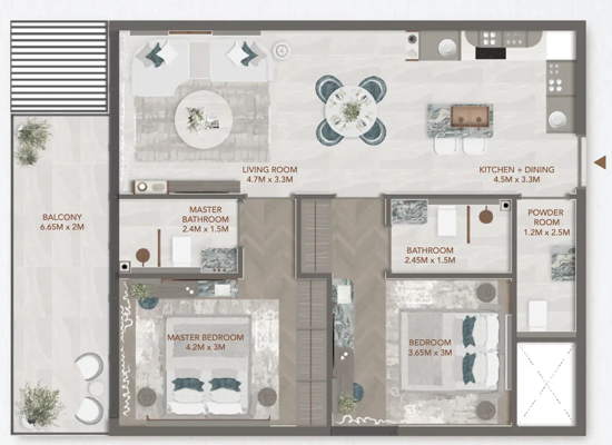 2 Bedrooms