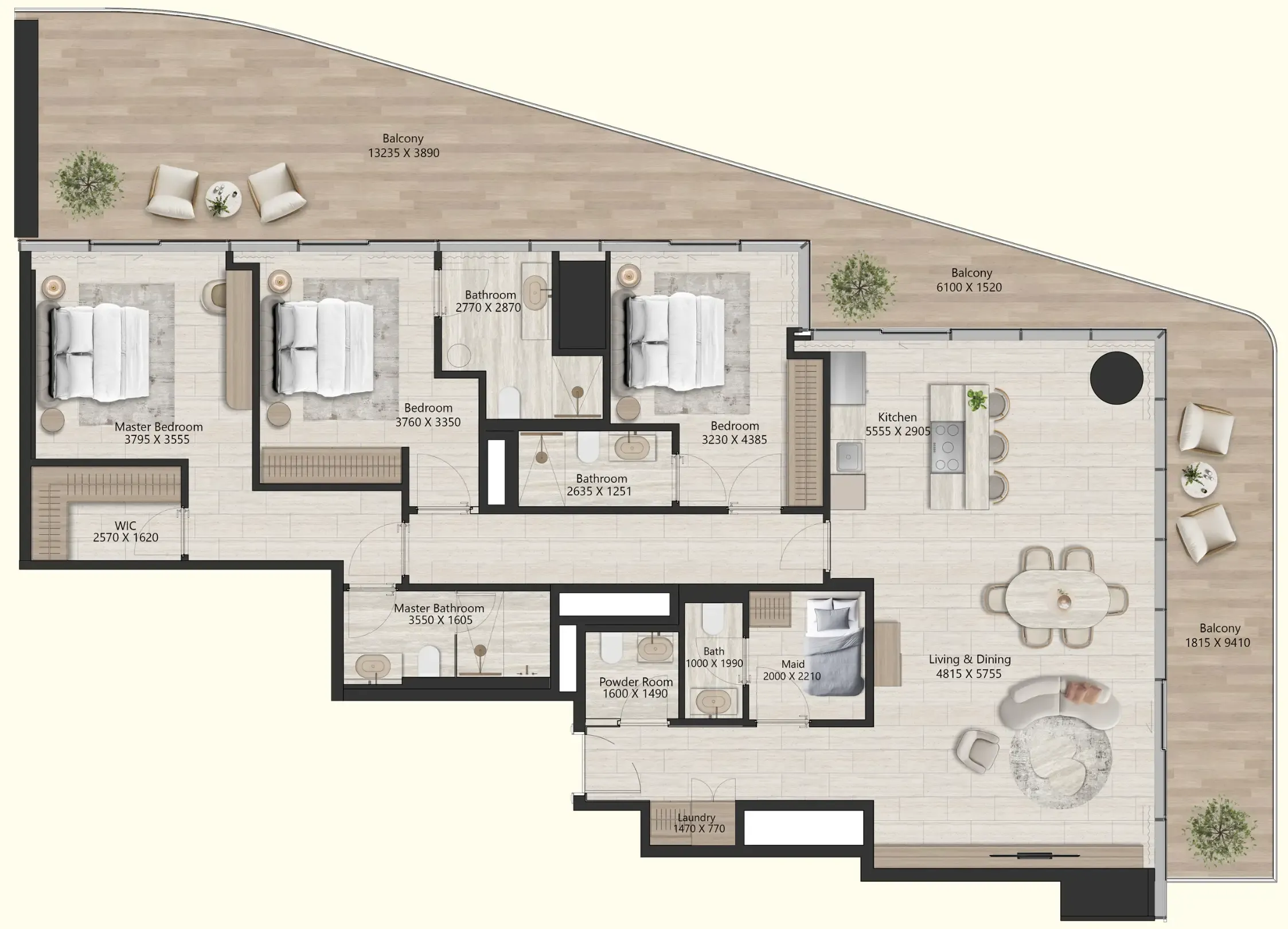 3 Bedrooms